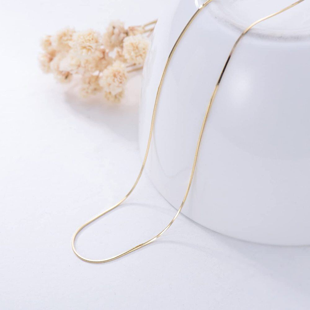 10K Gold Snake Chain Necklace-2