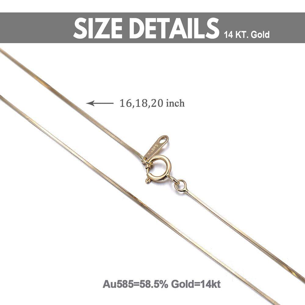 10K Gold Snake Chain Necklace-4