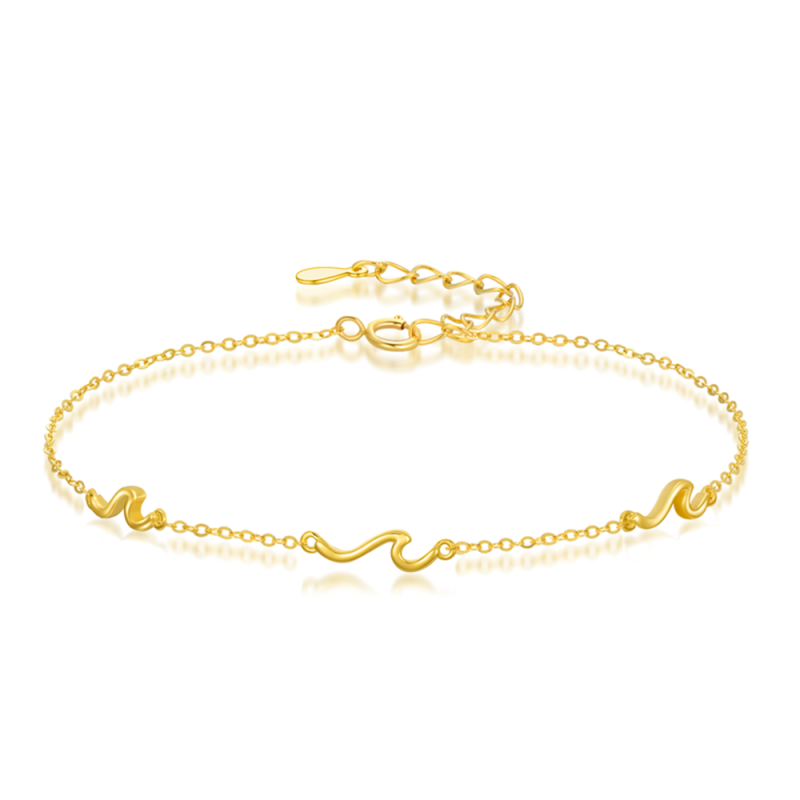 14K Gold Spray Charm Bracelet-1