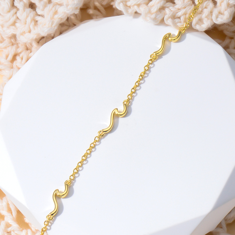 14K Gold Spray Charm Bracelet-4