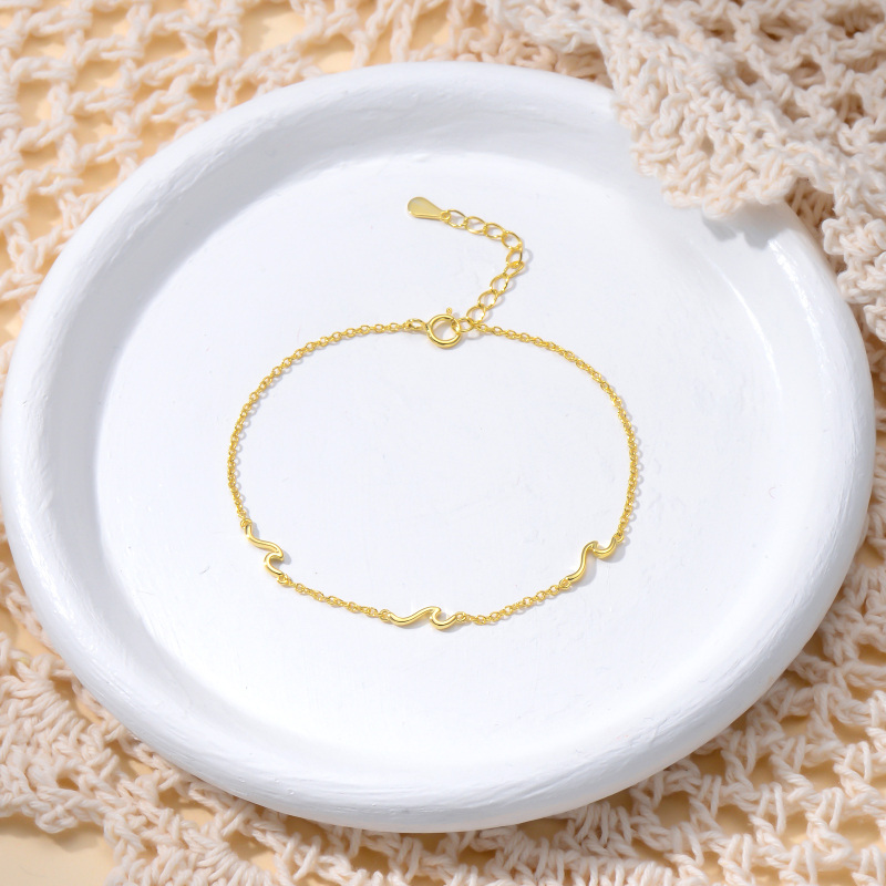 14K Gold Spray Charm Bracelet-5