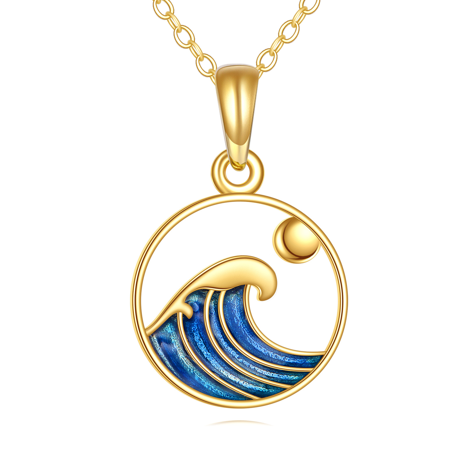 14K Gold Spray Sun … - image