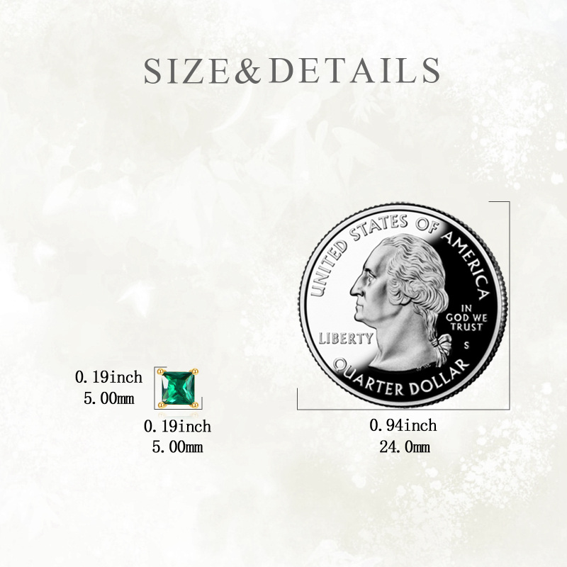 10K witgouden vierkante zirkonia-oorbellen-5