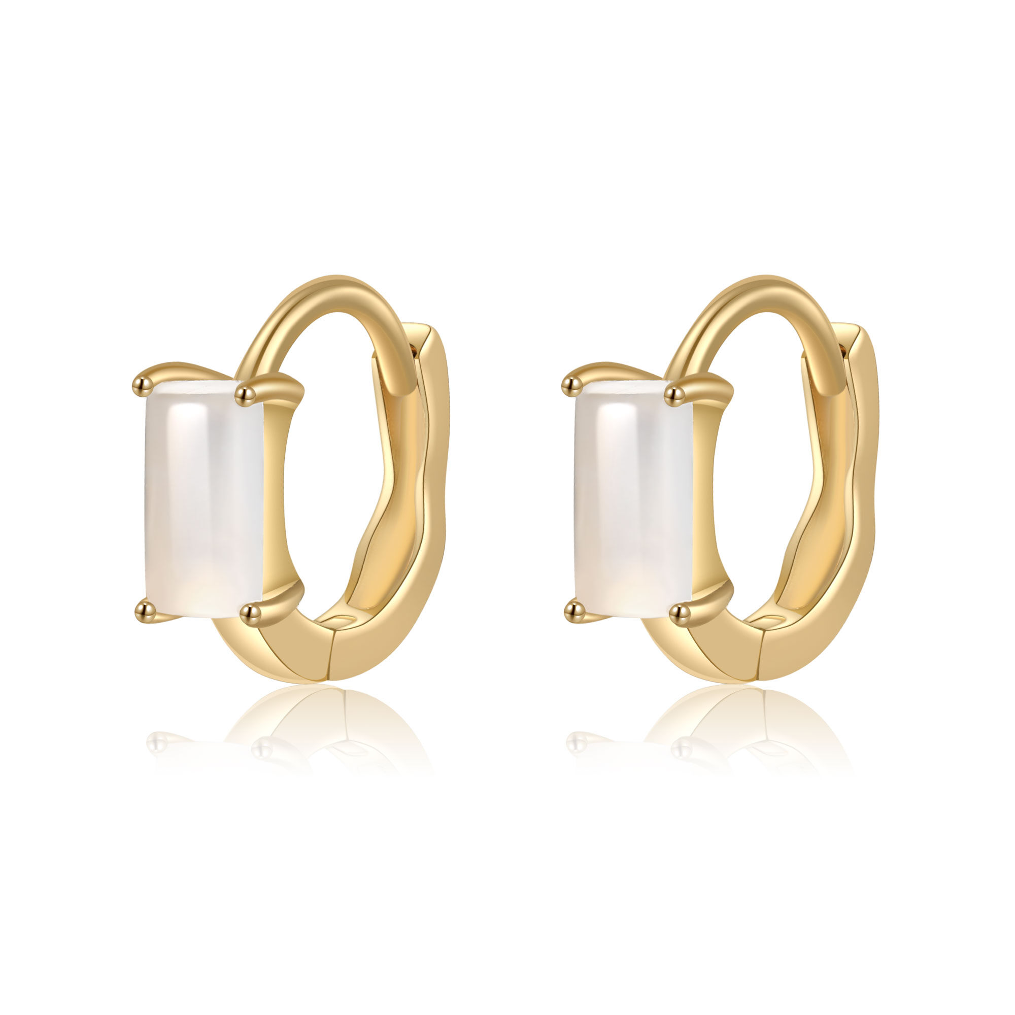 14K Gold Square Moo… - image