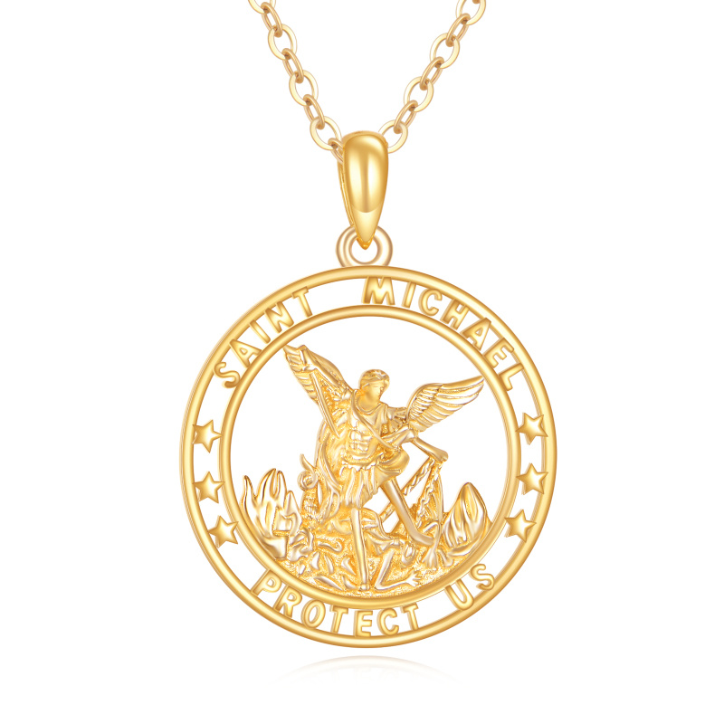 10K Gold St. Michel Pendant Necklace-1