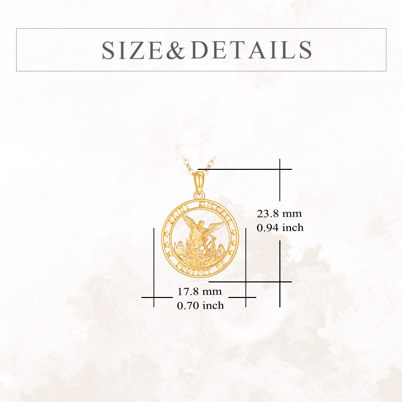 10K Gold St. Michel Pendant Necklace-4