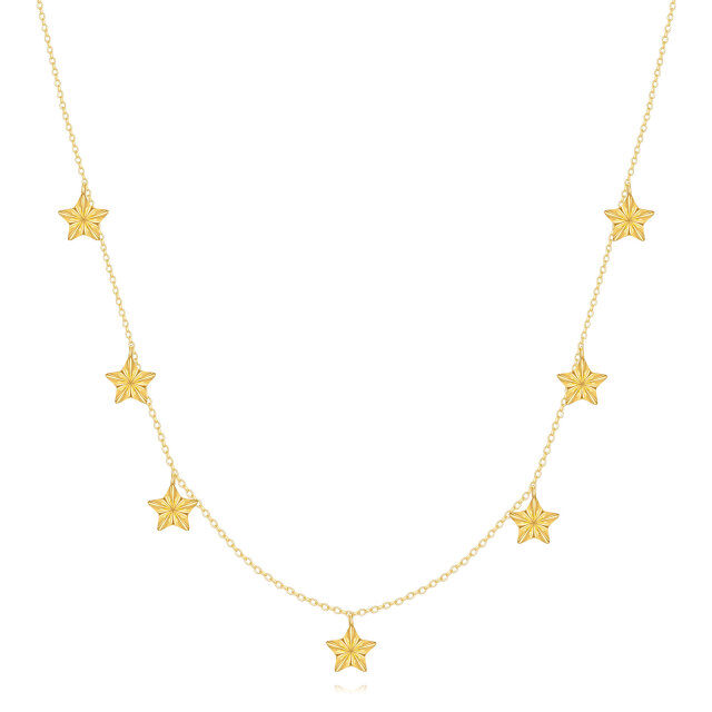 14K gouden stergekalanderde ketting-1