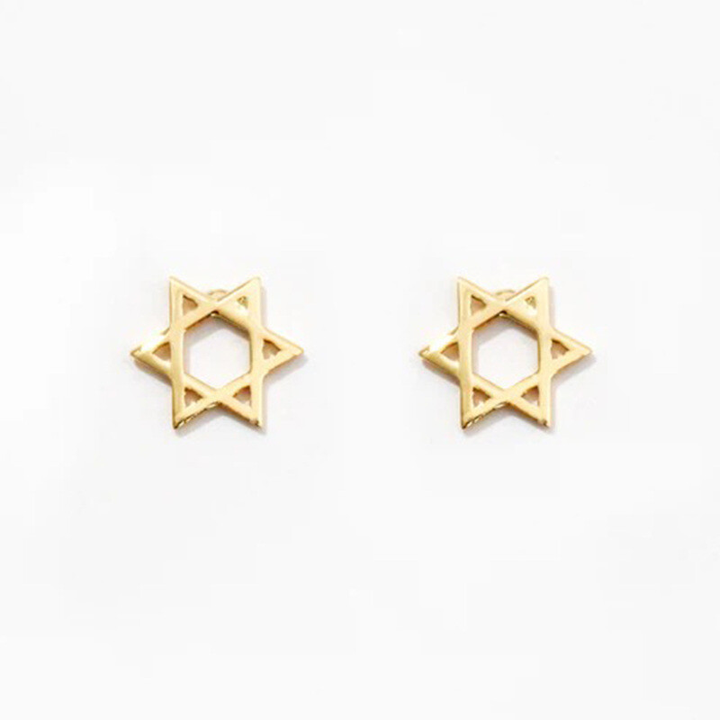 10K-Gold-Davidstern-Steckerohrringe-1