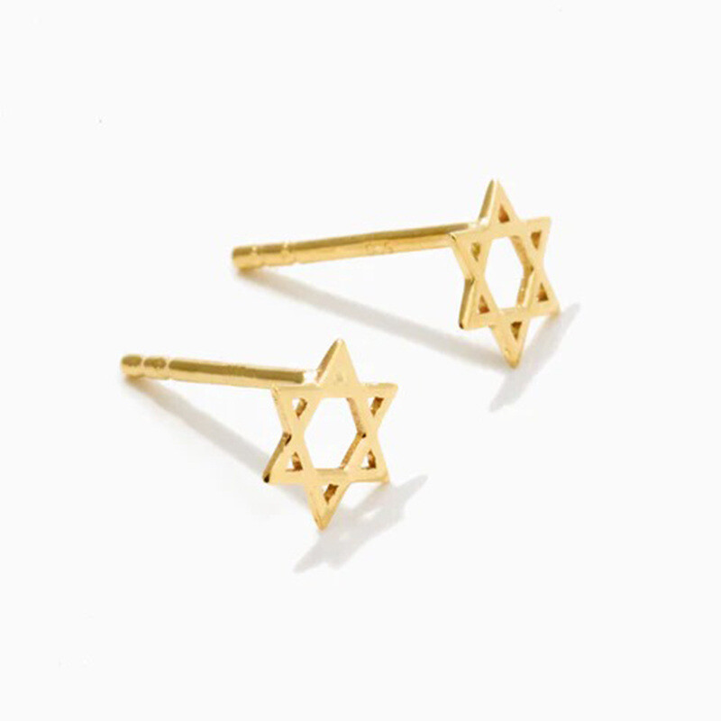 10K-Gold-Davidstern-Steckerohrringe-3