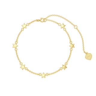 10K Gold Star Charm Bracelet-43