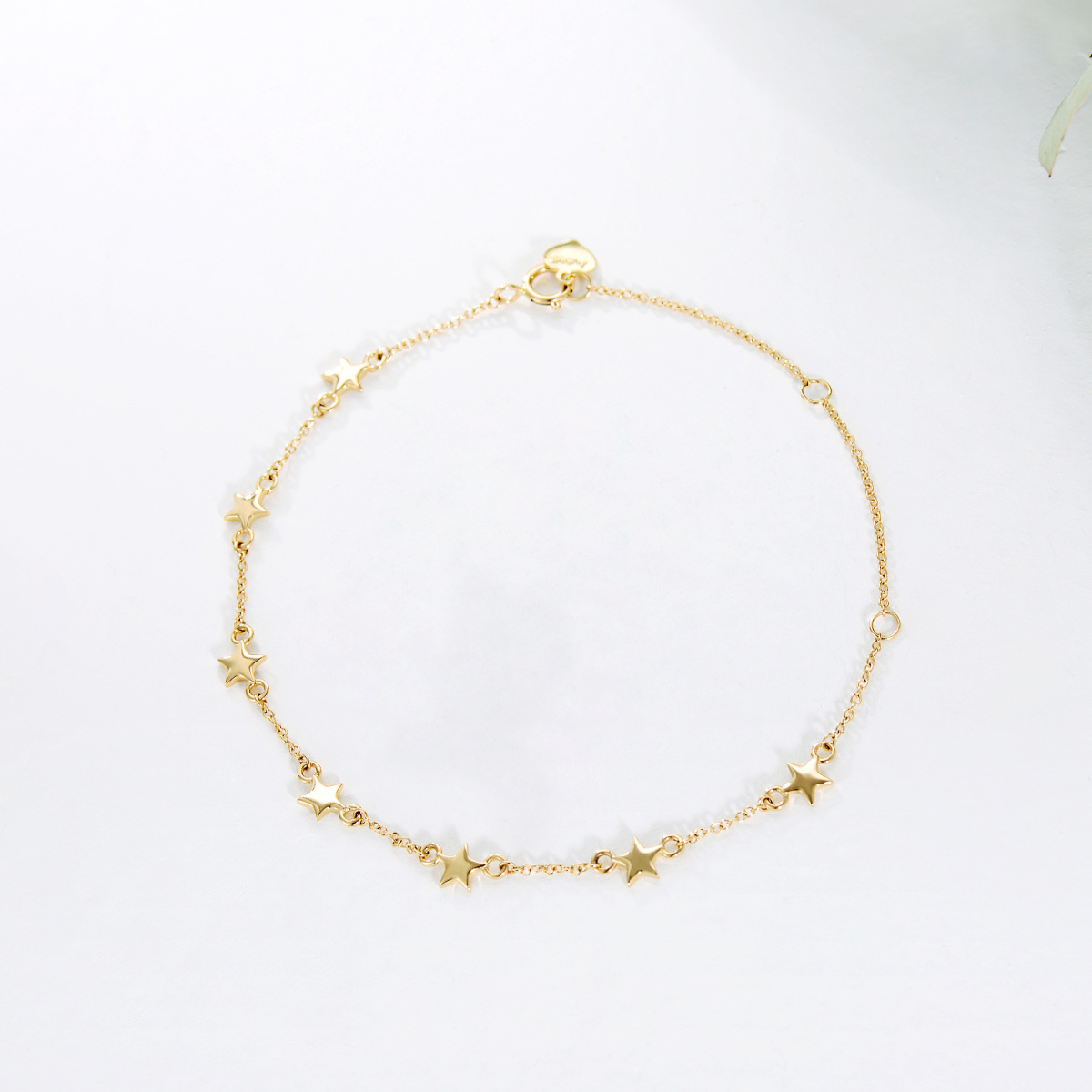 10K Gold Star Charm Bracelet-3