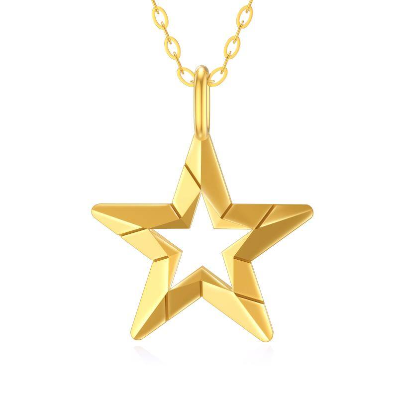 14K Gold Star Penda… - image