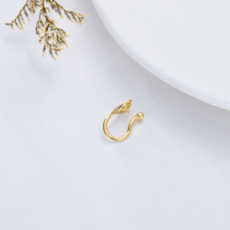 خاتم أنف من الذهب الأبيض عيار 10 قيراط-4