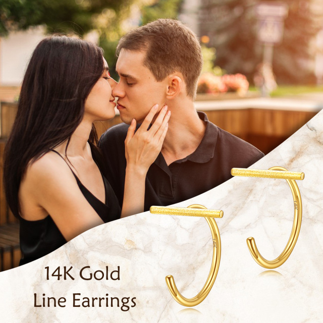 14K Gold Stud Earrings-4