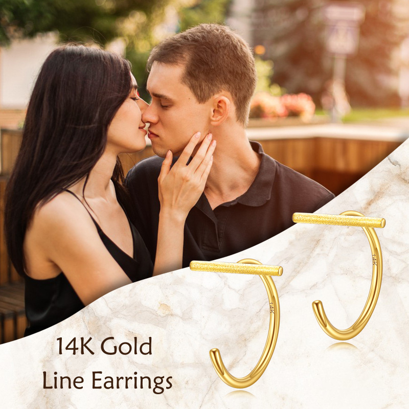 10K Gold Stud Earrings-4