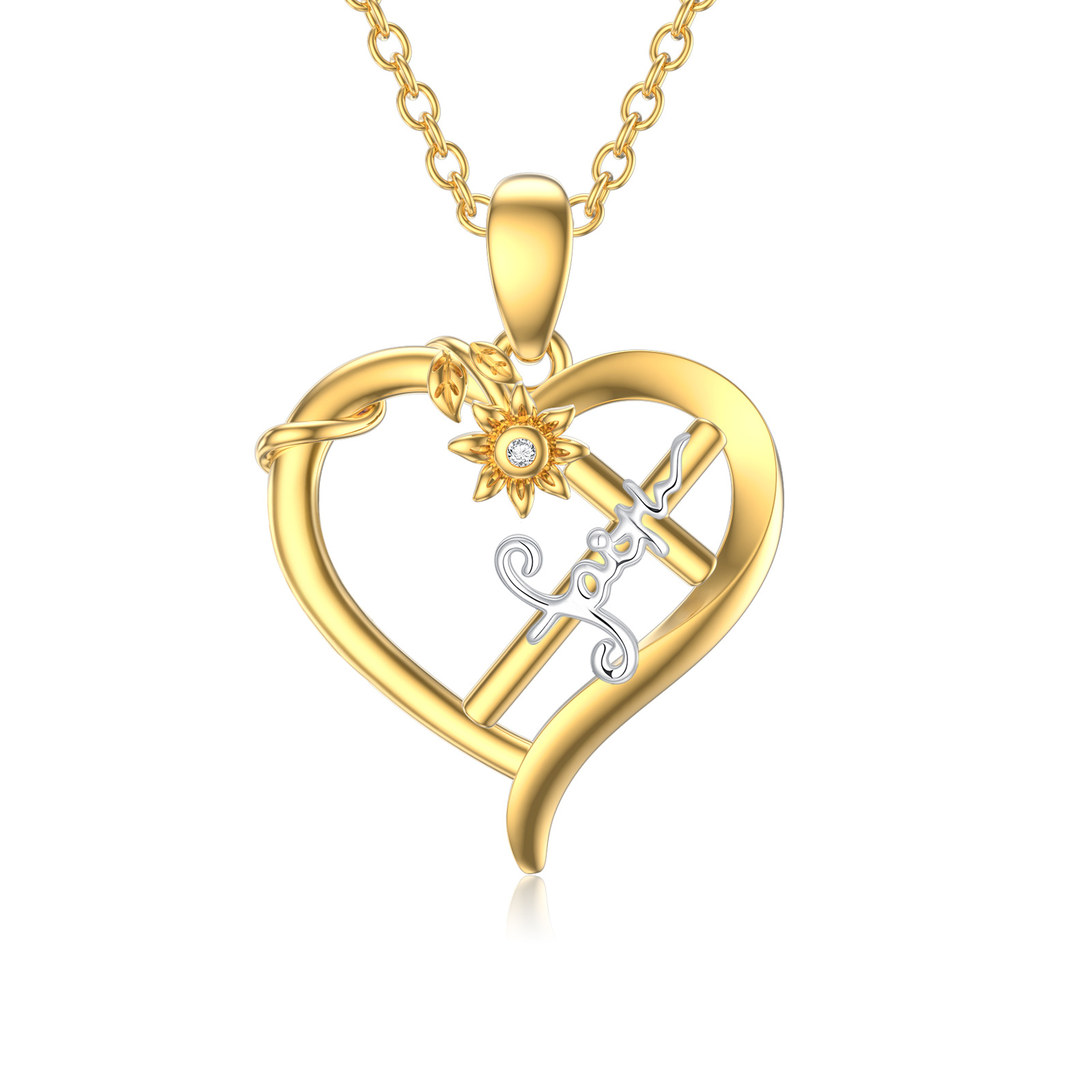 14K Gold Cubic Zirc… - image