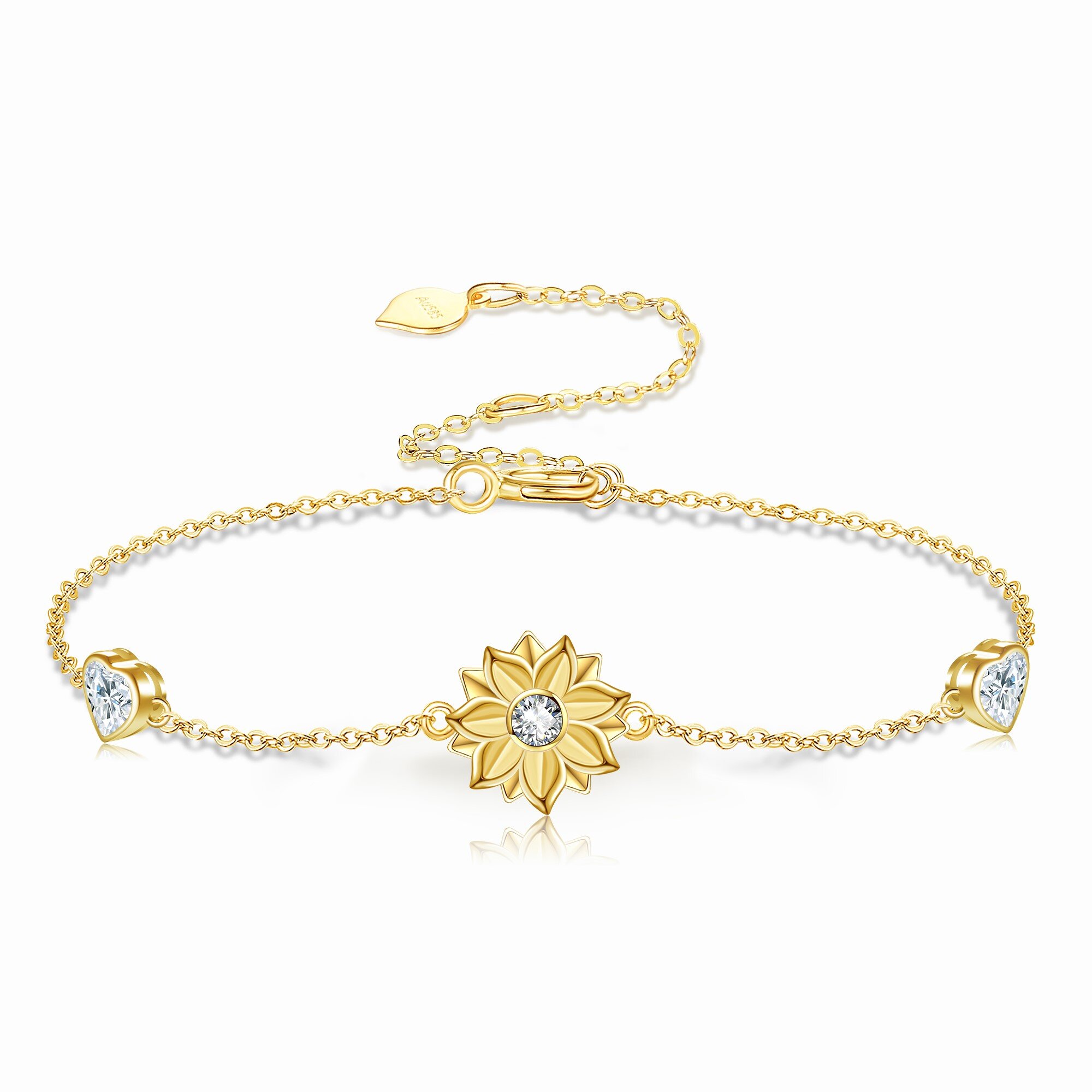 14K Gold Cubic Zirc… - image