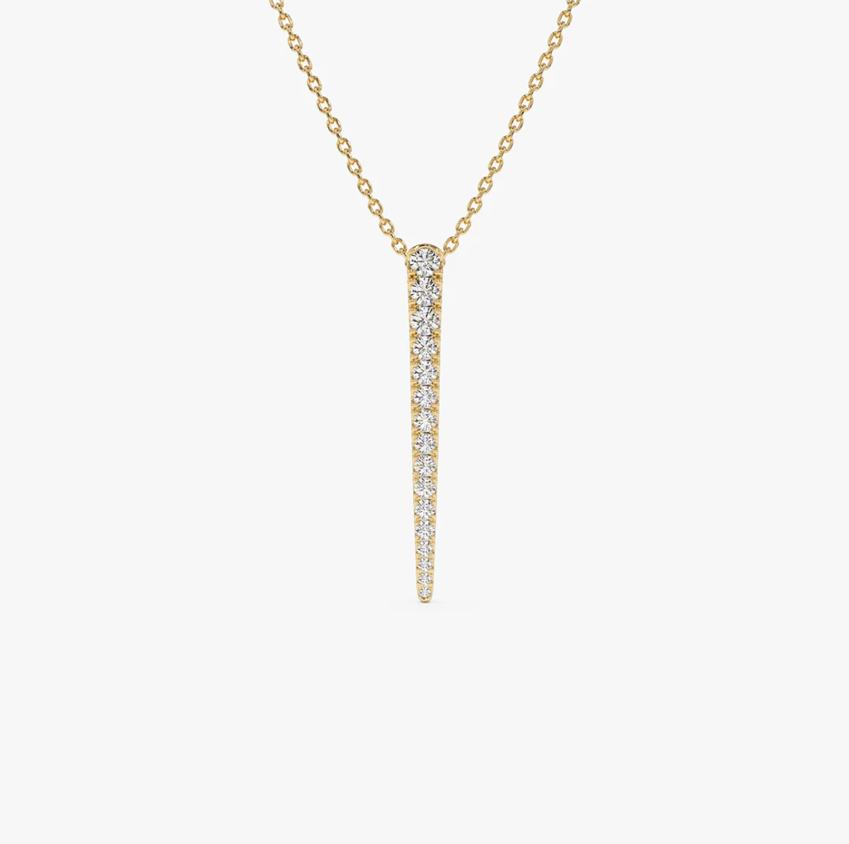 14K Gold Tapered 0.… - image