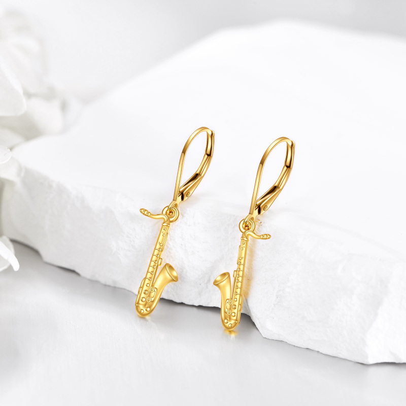 9K White Gold Texas Boots Drop Earrings-4