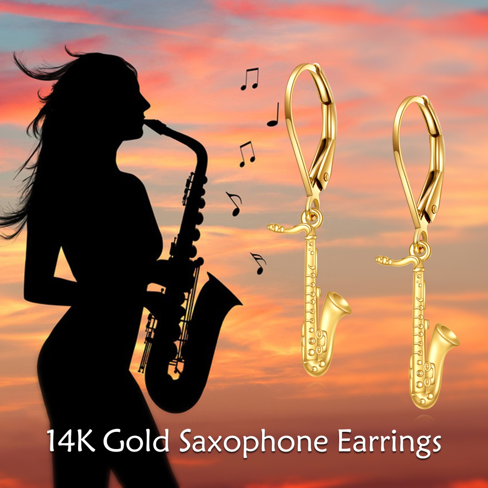9K Gold Texas Boots Drop Earrings-6