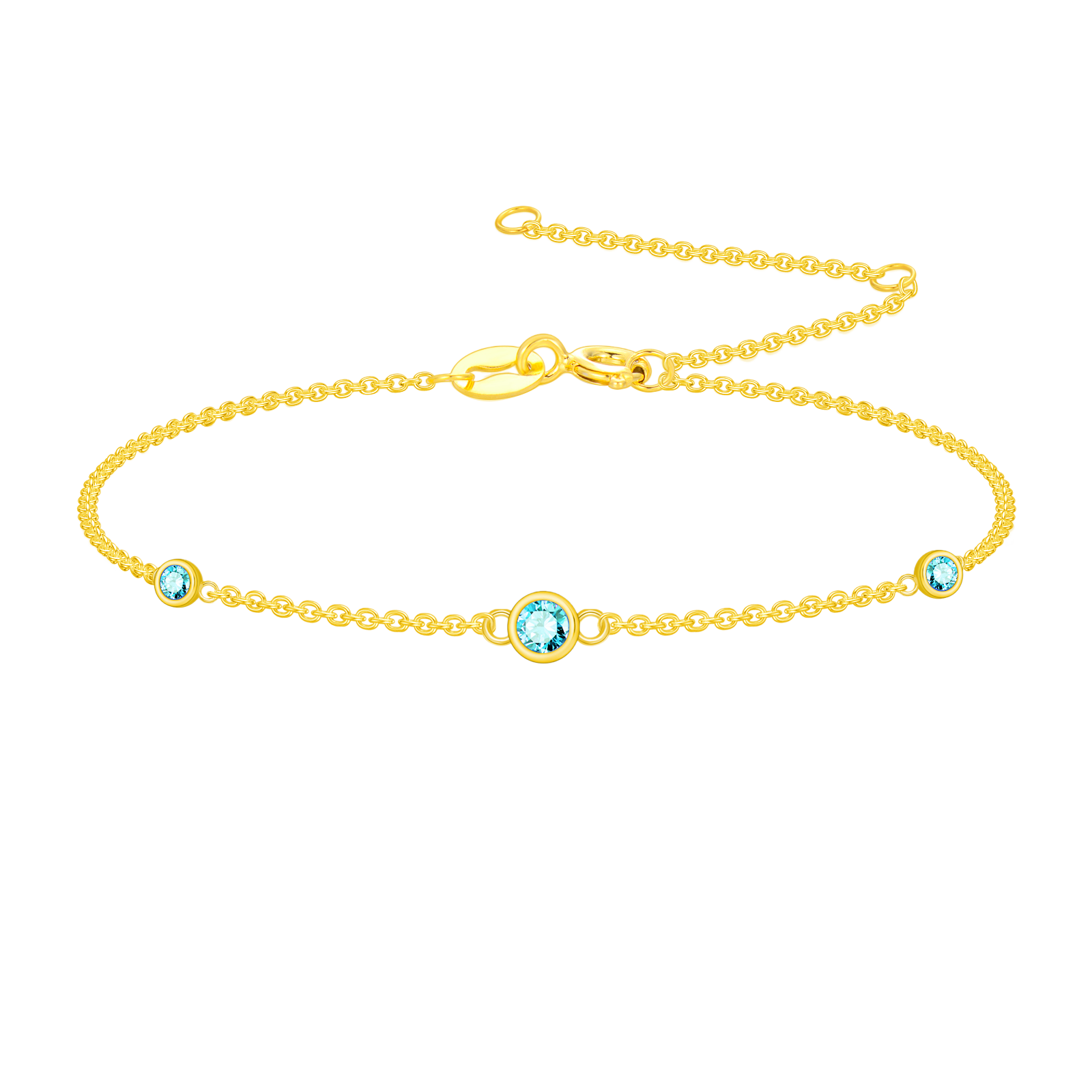 14K Gold Round Topa… - image