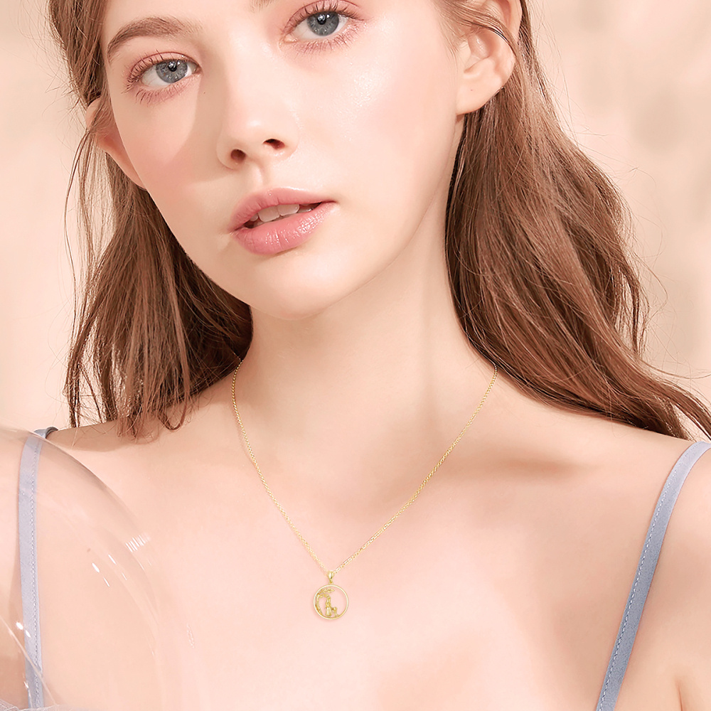 Collana con ciondolo albero della vita e madre e figlia in oro 14 carati per le migliori amiche delle donne-2