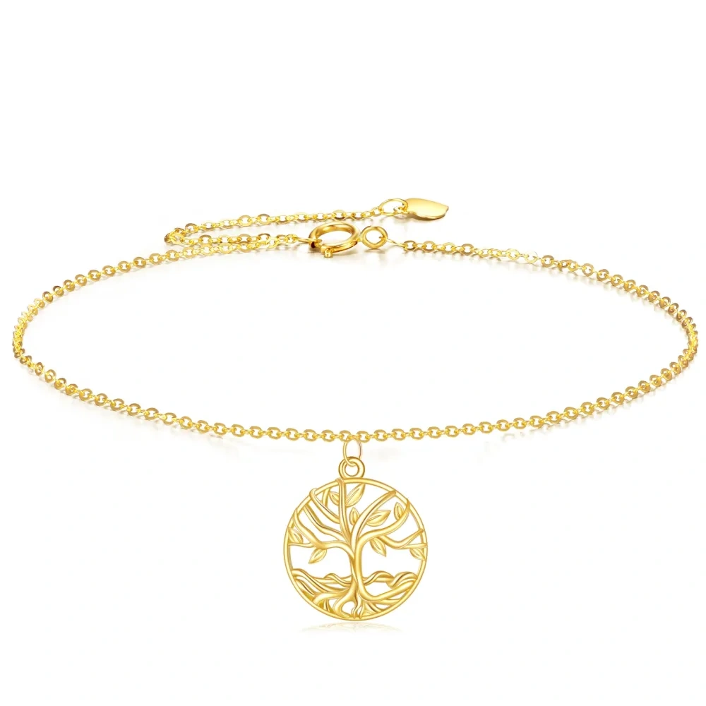 10K Gold Tree Of Life Charm Bracelet-1