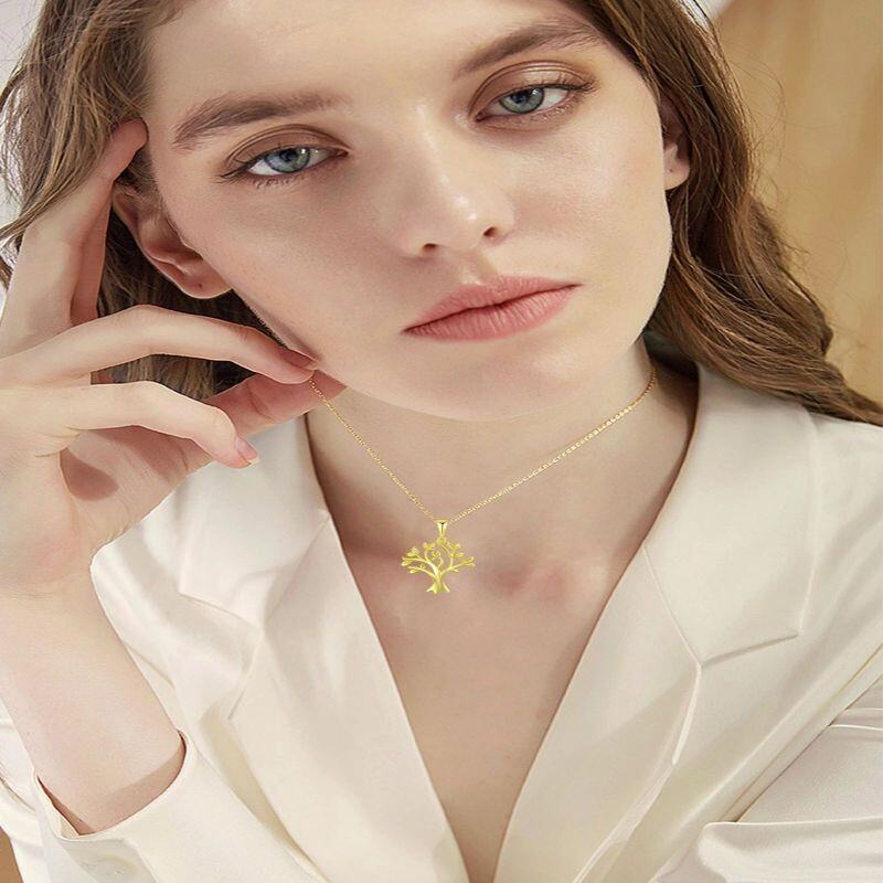 Naszyjnik z 14-karatowego złota Drzewo Życia-2