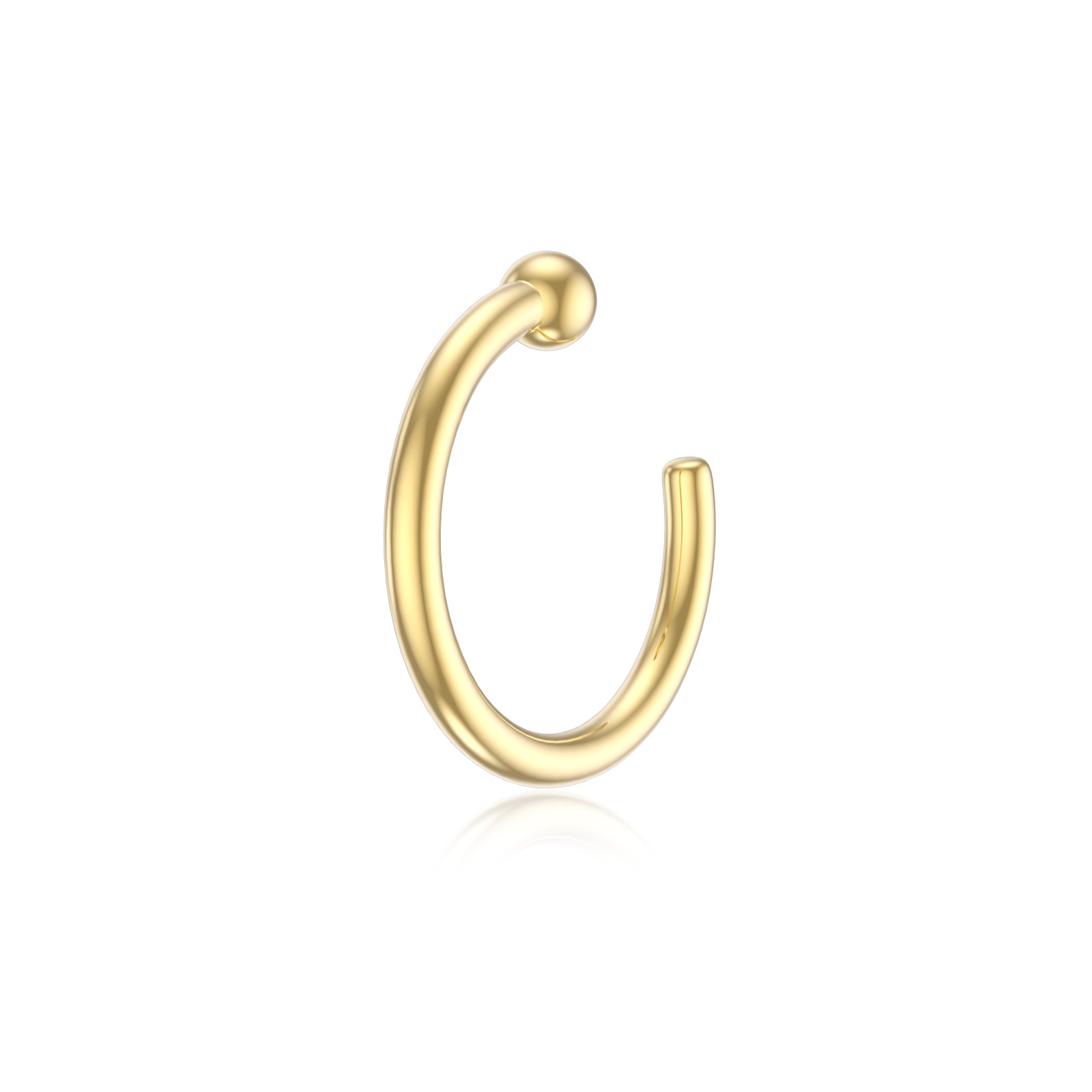 14K Gold Ball Nose … - image