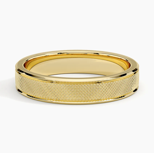 10K Gold Wedding Ring for Men 4.5 mm