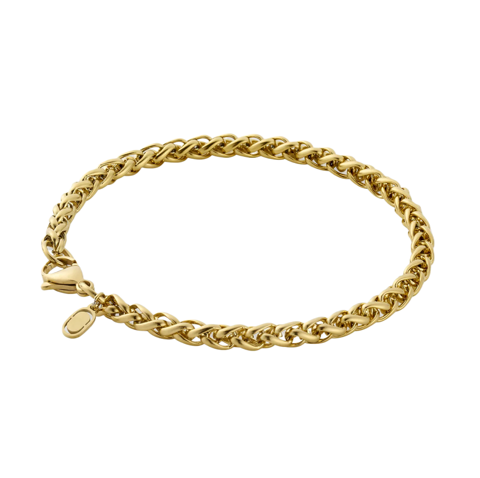 14K Gold Wheat Chain Bracelet 5mm-1