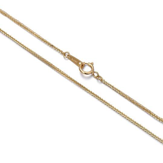 14K Gold Weizen Kette Halskette