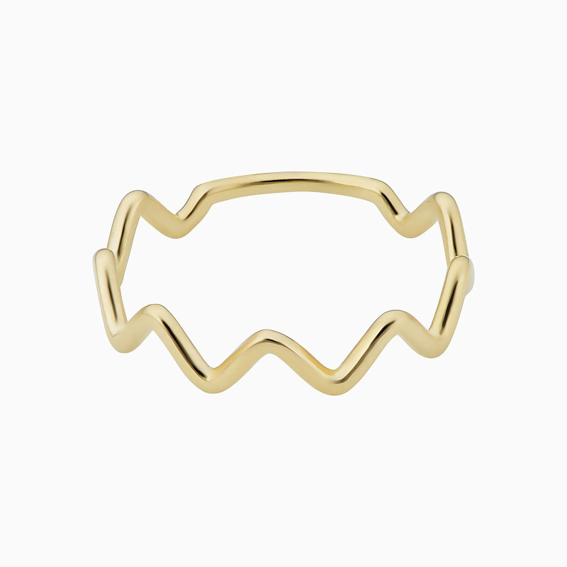 Zickzack-Stapelring aus 14-Karat-Gold-15