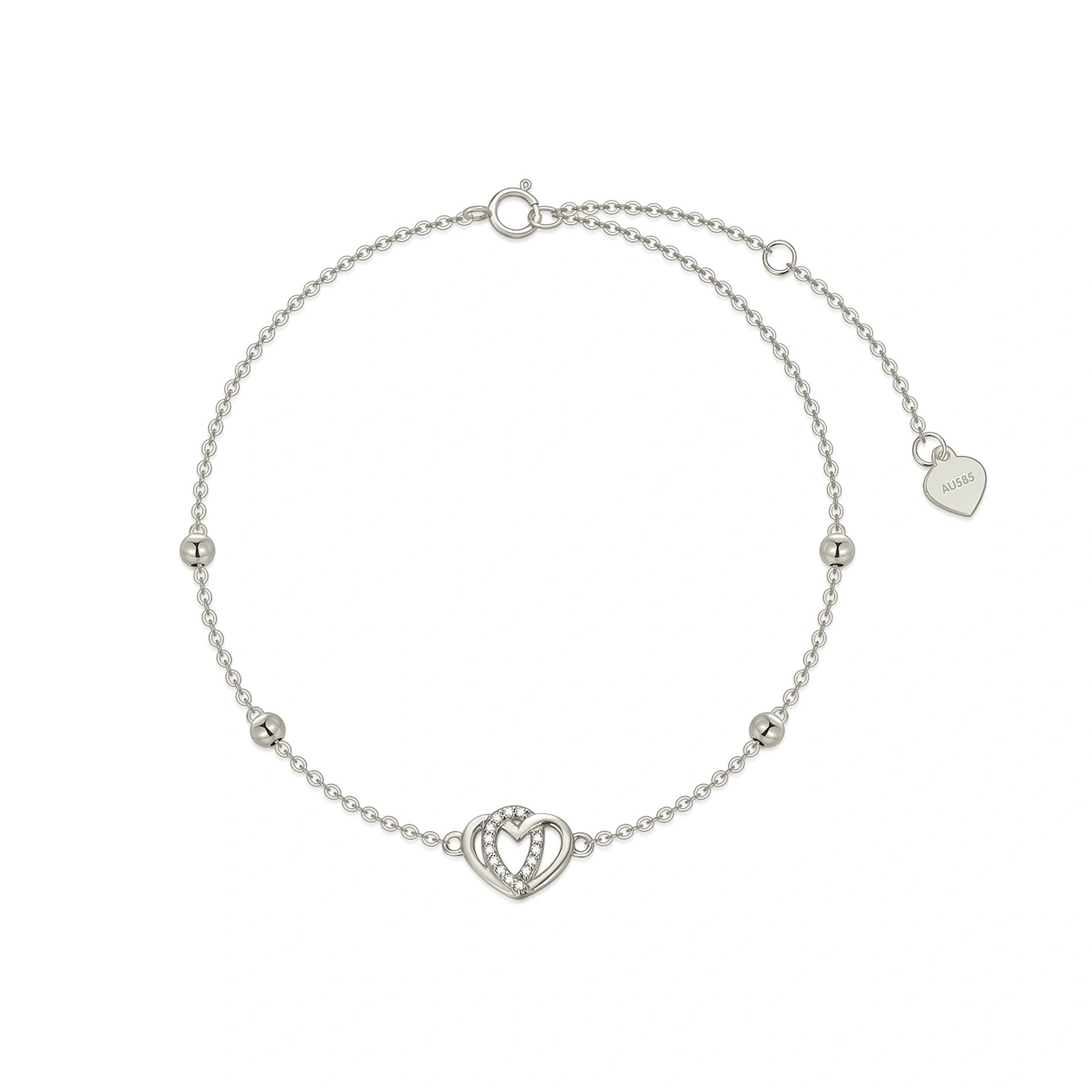 14K Gold Zircon Hea… - image