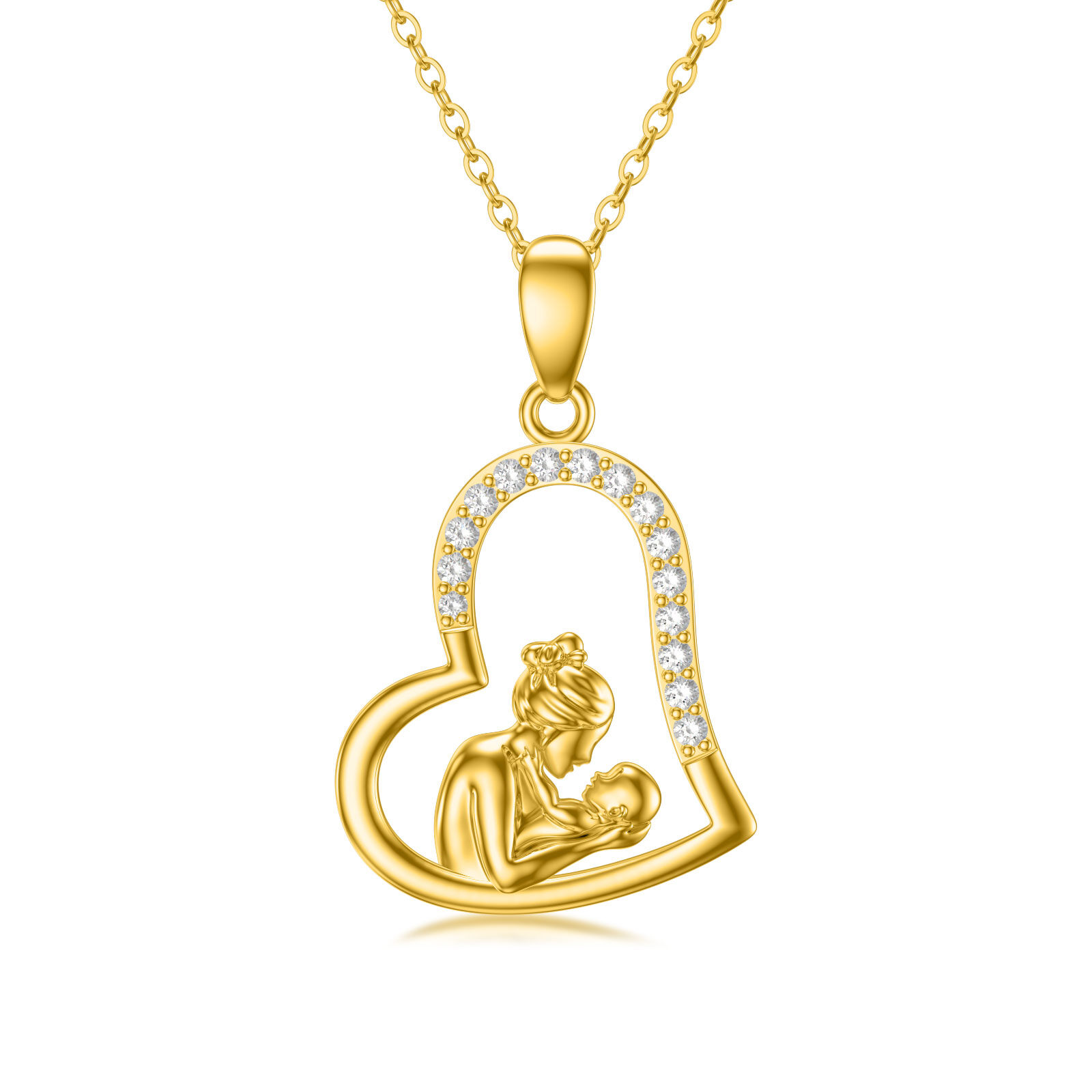 14K Gold Zircon Mot… - image