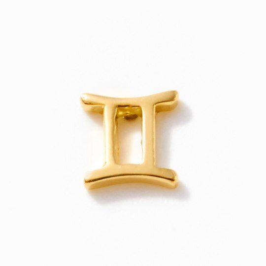 10K-Gold-Sternzeichen-Piercing-Gewinde-Stift-Ohrringe