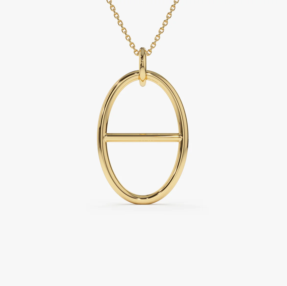 14K Minimalist Oval… - image