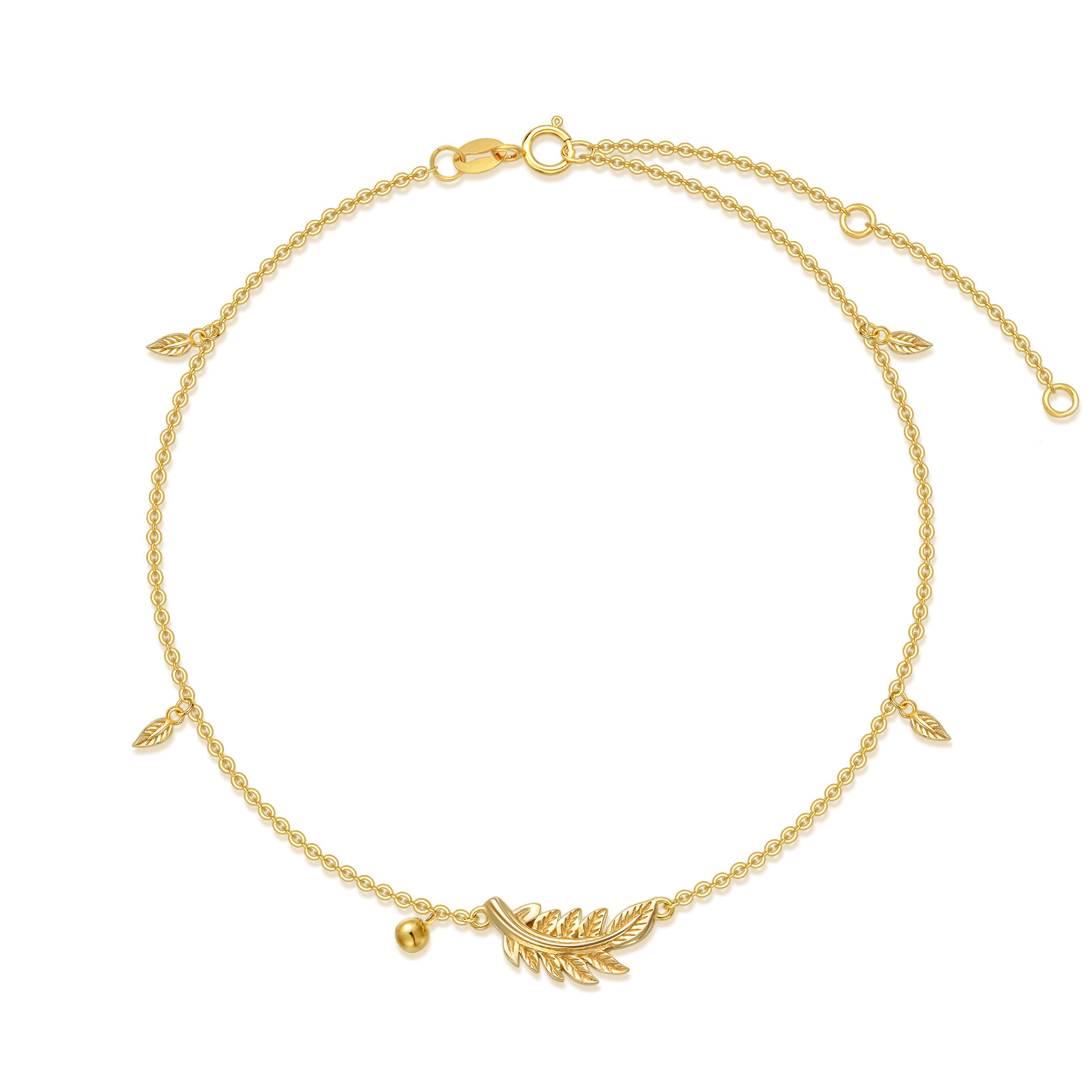 14K Gold Leaves & B… - image