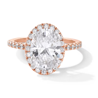 10K Rose Gold 1 to 3.5 CT.T.W. Oval Lab Created Diamond Custom Couple Engagement Ring D VVS1-VS1 IGI Certified-27