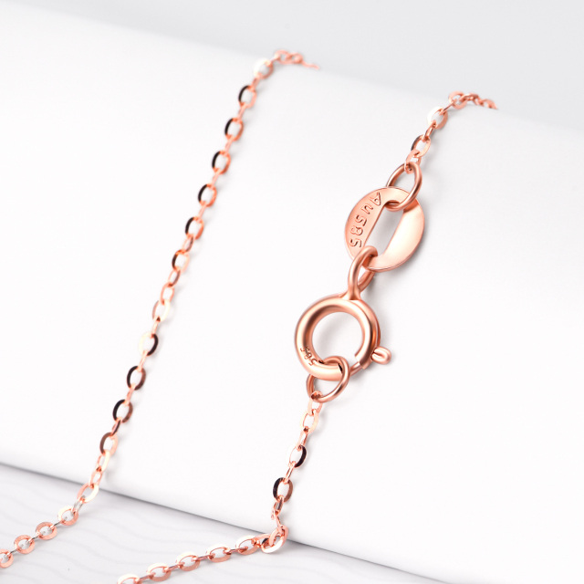 14K ouro rosa 18 1 1 extensor polegadas colar de pérola em formato circular-4