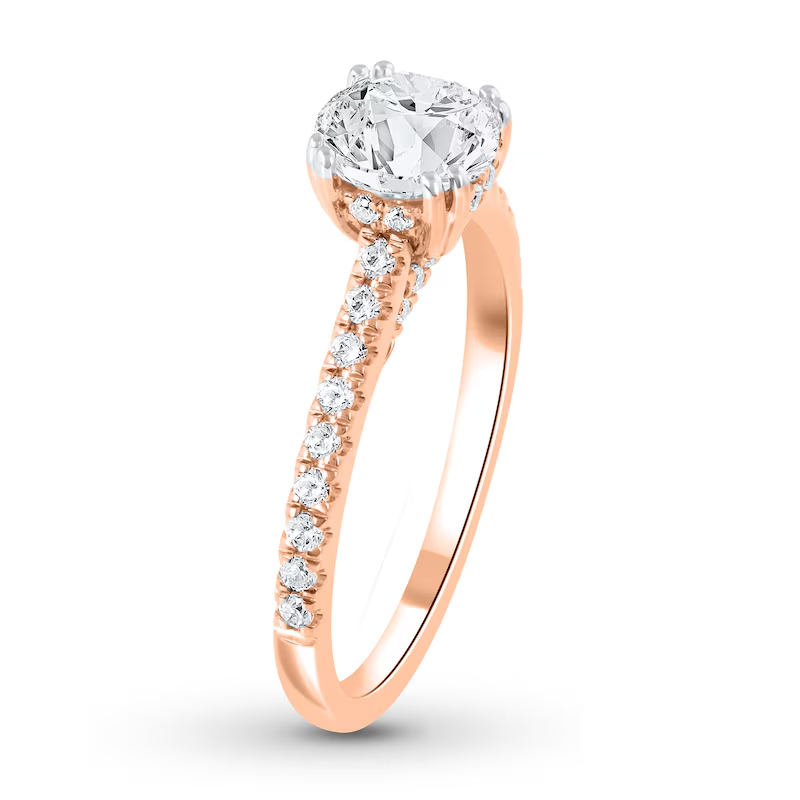10K Gold 1 to 3.5 CT.T.W. Round Lab Created Diamond Custom Engagement Ring IGI Certified-3