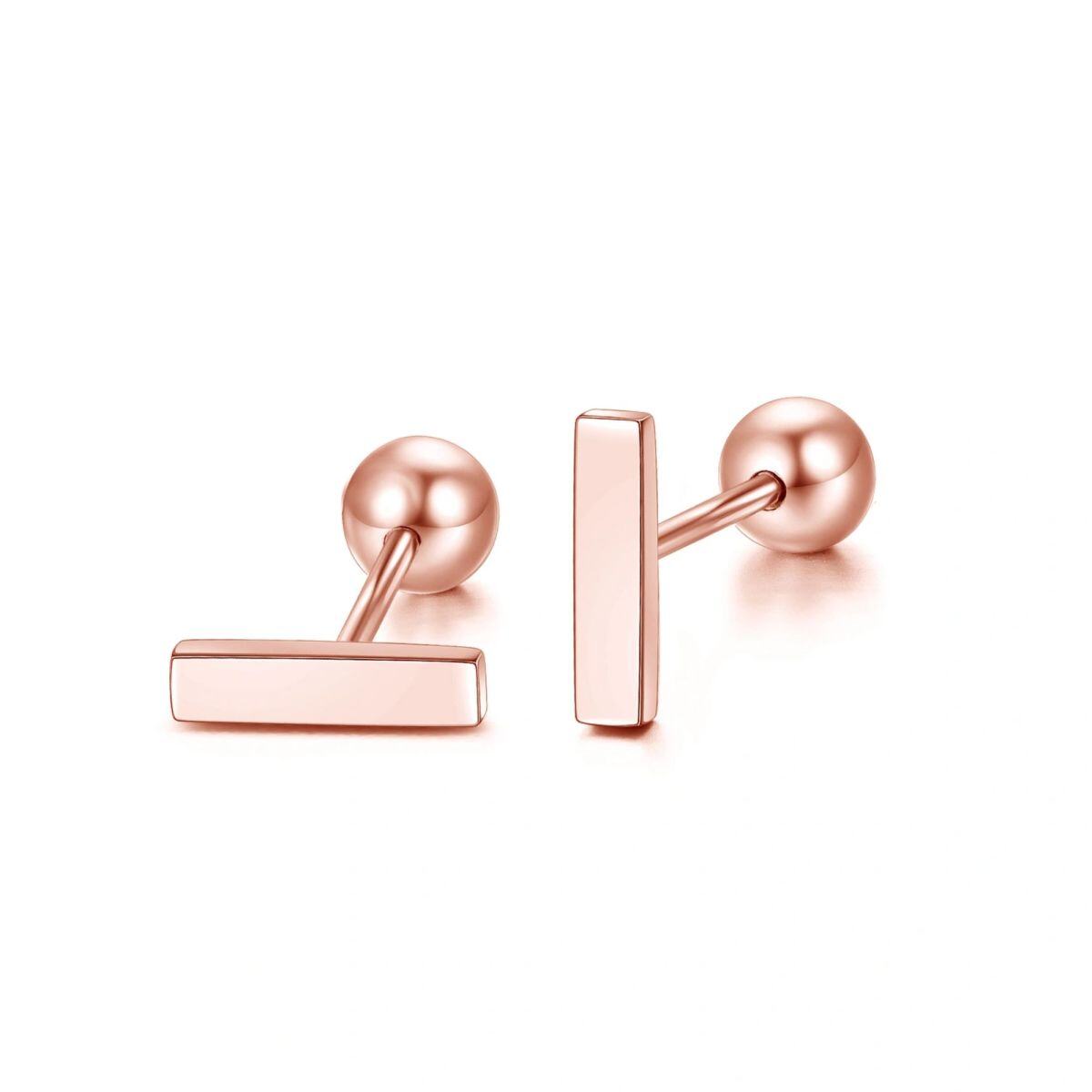 Pendientes de oro rosa de 14 quilates-1