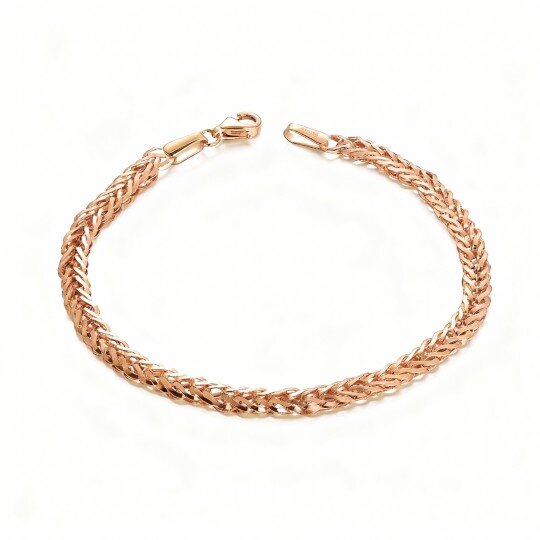 10K Rose Gold Chain Bracelet