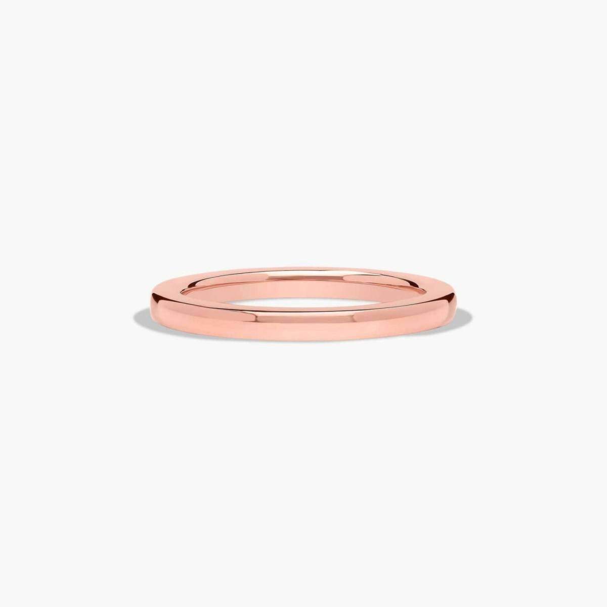 Alliance contour en or rose 18 carats de 2 mm-1