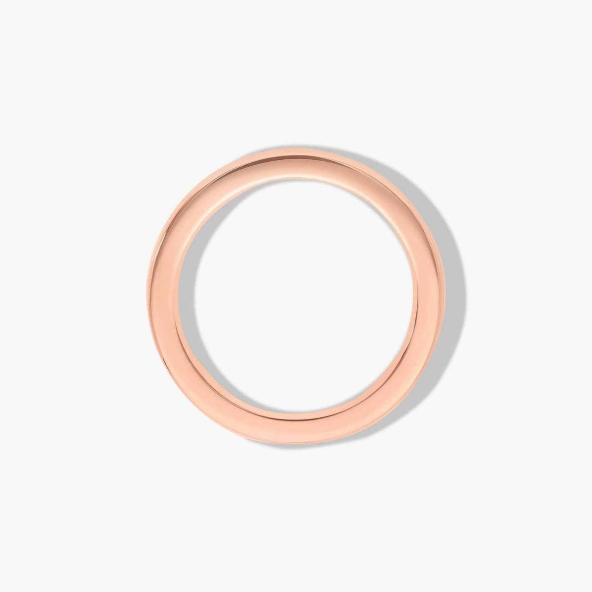 Alliance contour en or rose 18 carats de 2 mm-4