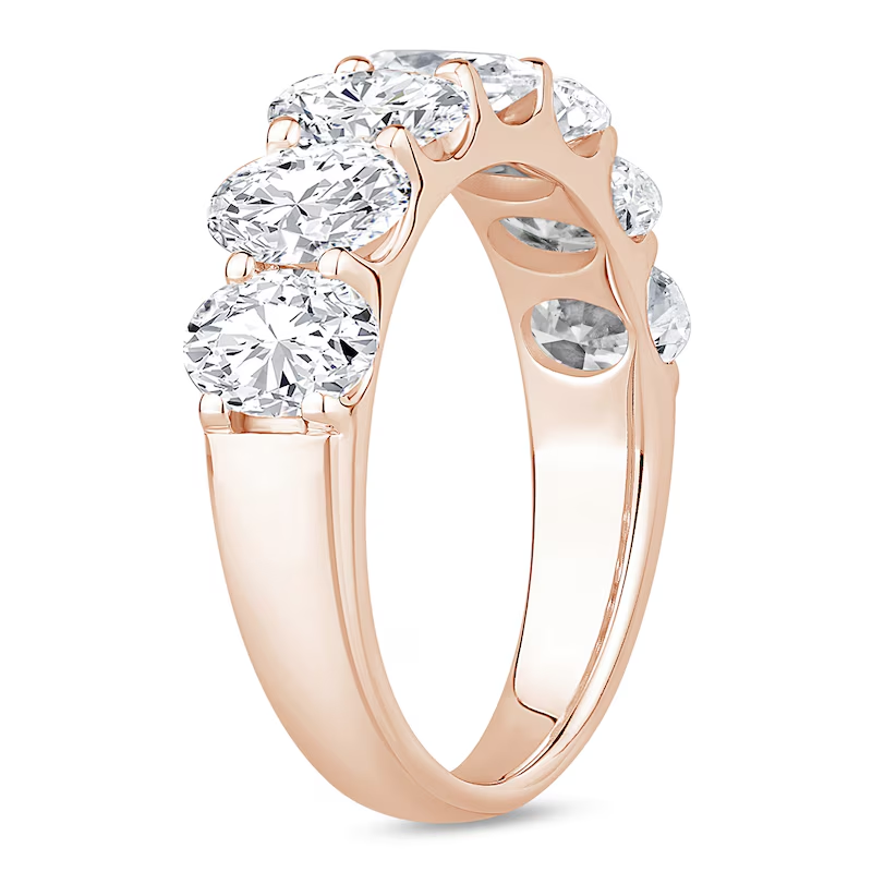 10K White Gold 3 CT. T.W Oval Cut Lab Created Diamond Wedding Ring D Color VVS1 Clarity 3EX IGI Certified-3