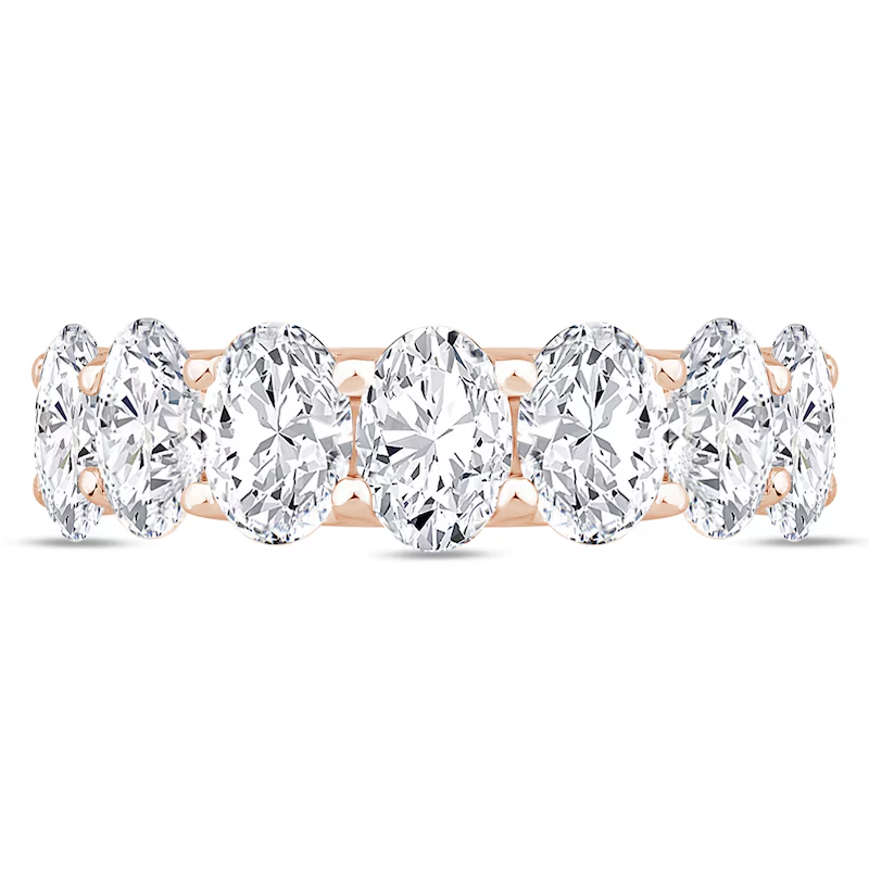 10K White Gold 3 CT. T.W Oval Cut Lab Created Diamond Wedding Ring D Color VVS1 Clarity 3EX IGI Certified-4