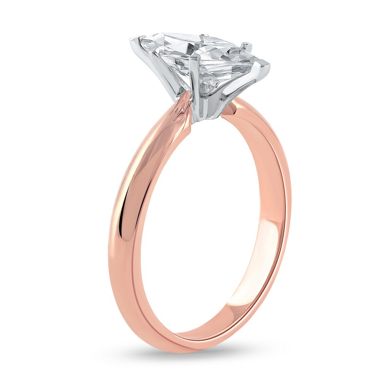 10K White Gold 0.5 to 3 CT Marquise Shaped Lab Created Diamond Engagement Ring D Color VVS1-VS1 Clarity 3EX IGI Certified-3
