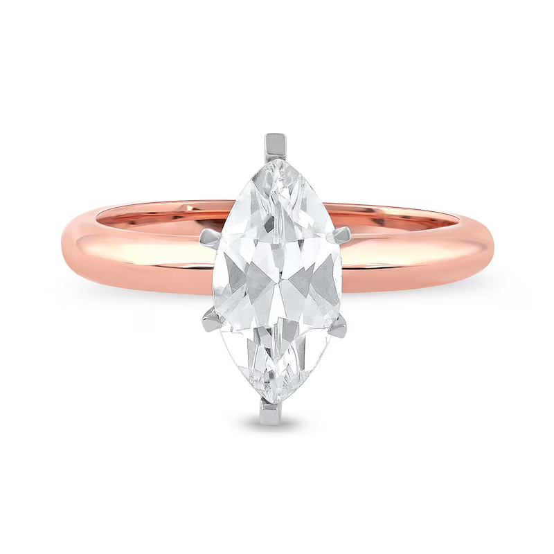 10K White Gold 0.5 to 3 CT Marquise Shaped Lab Created Diamond Engagement Ring D Color VVS1-VS1 Clarity 3EX IGI Certified-4