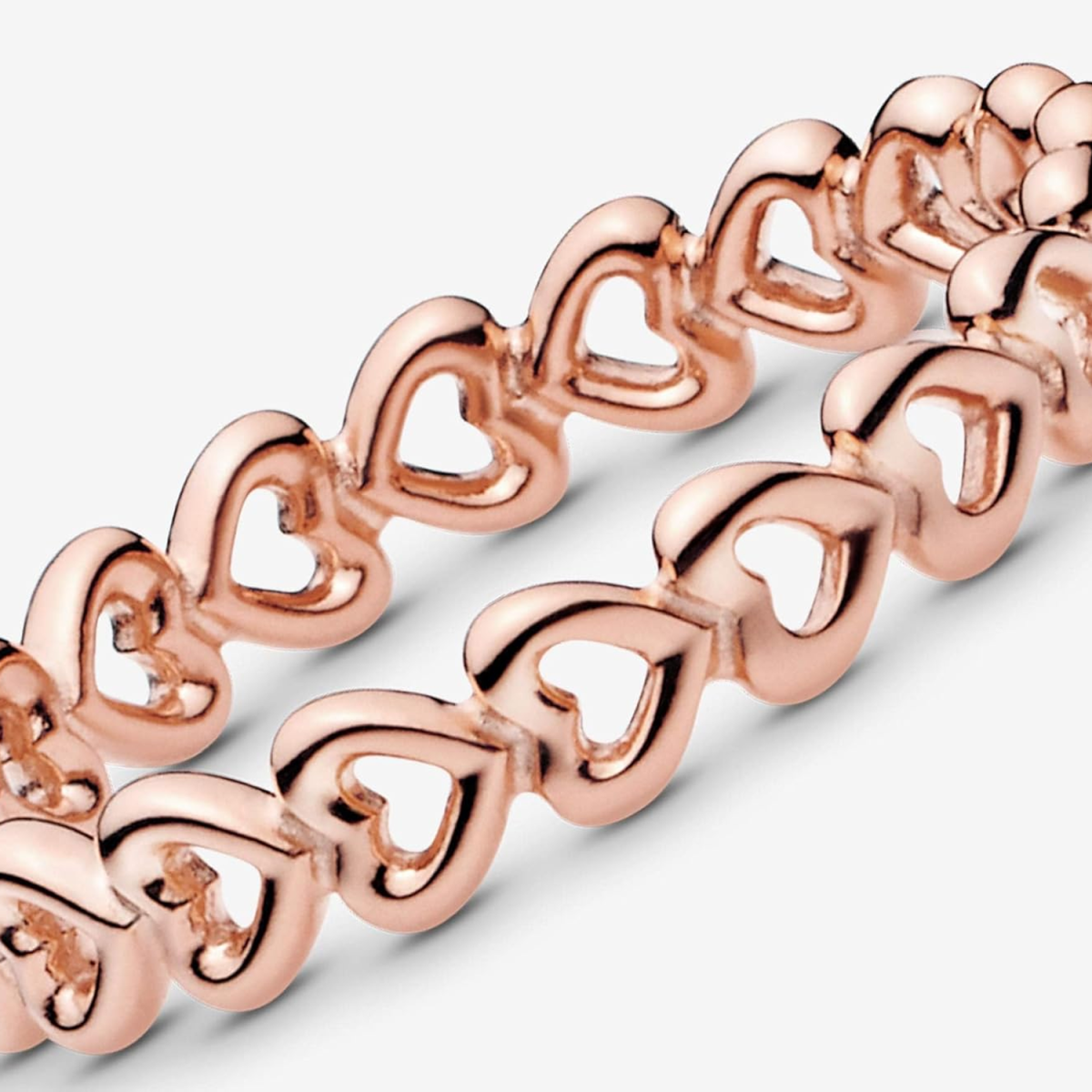 14K Roségold Herz mit Herzring für Damen-6